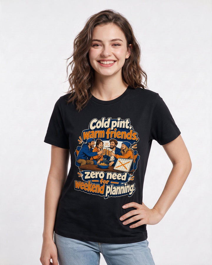 Beer Black T-Shirt for Women – Everyday Expression Graphic Tee product image 1