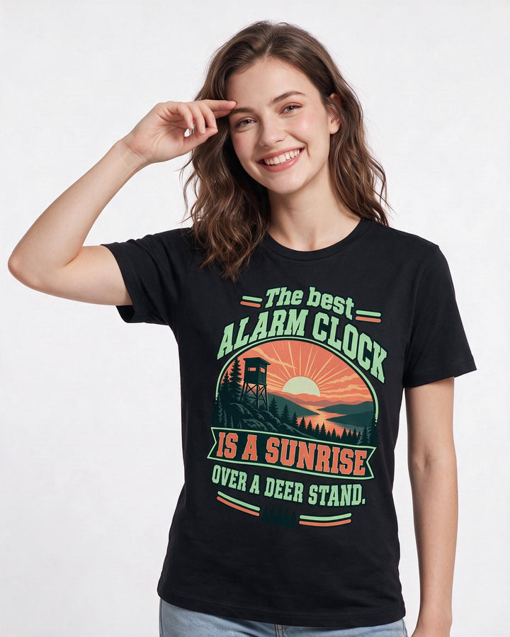 Hunting Black T-Shirt for Women – Everyday Expression Graphic Tee product image 1