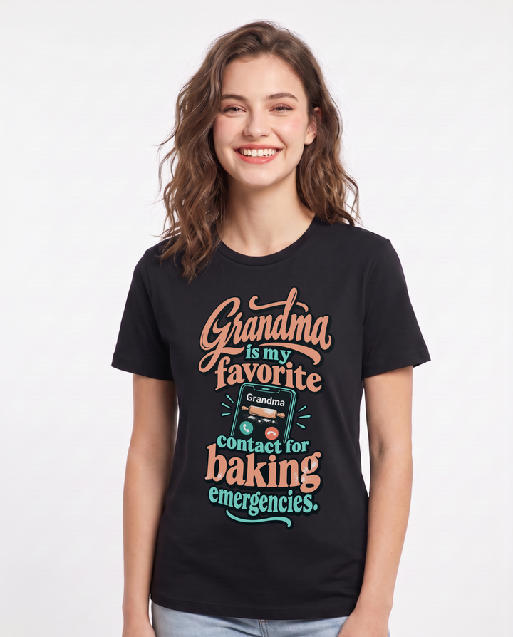 Grandparent Black T-Shirt for Women – Everyday Expression Graphic Tee product image 3