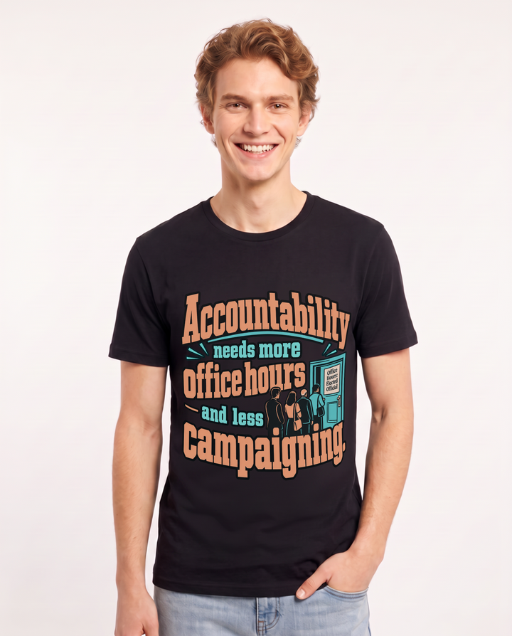 Political Statement Black T-Shirt for Men – Everyday Expression Graphic Tee product image 3