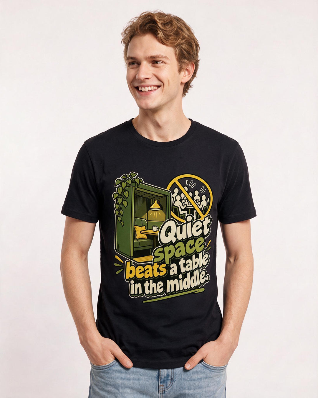Neurodiversity Black T-Shirt for Men – Everyday Expression Graphic Tee product image 1