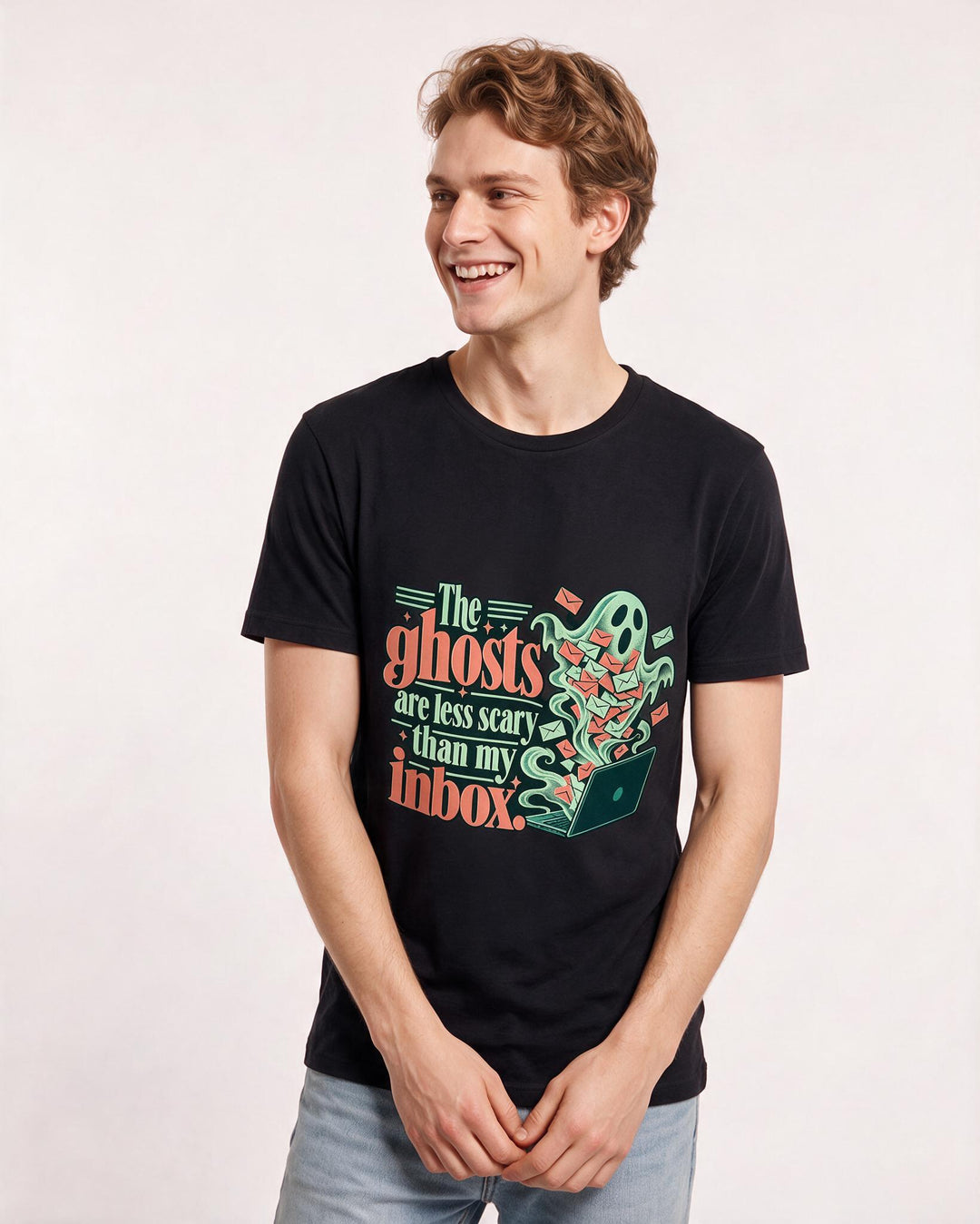 Halloween Black T-Shirt for Men – Halloween Theme Graphic Tee product image 1