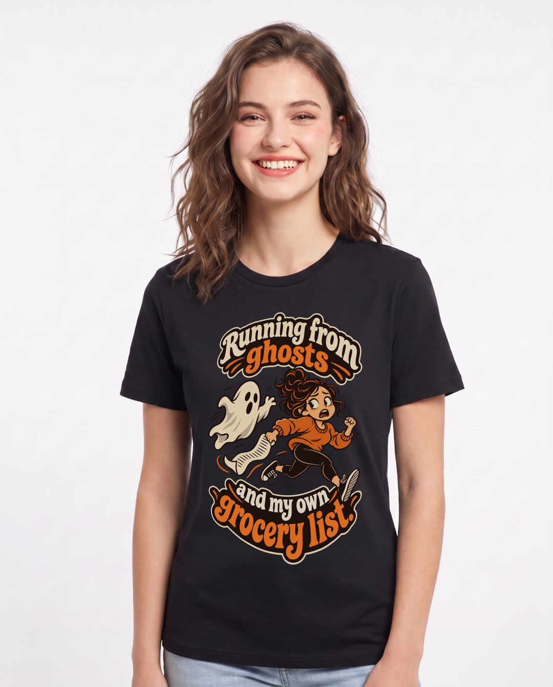 Halloween Black T-Shirt for Women – Halloween Theme Graphic Tee product image 3