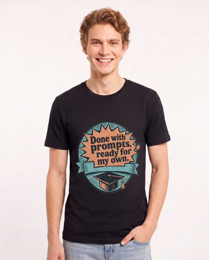 Graduation Gift Men's Black T-Shirt - Done with prompts, ready for my product image 1