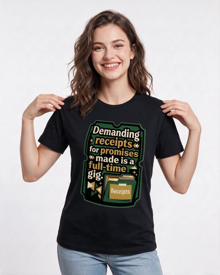 Political Statement Black T-Shirt for Women – Everyday Expression Graphic Tee product image 1