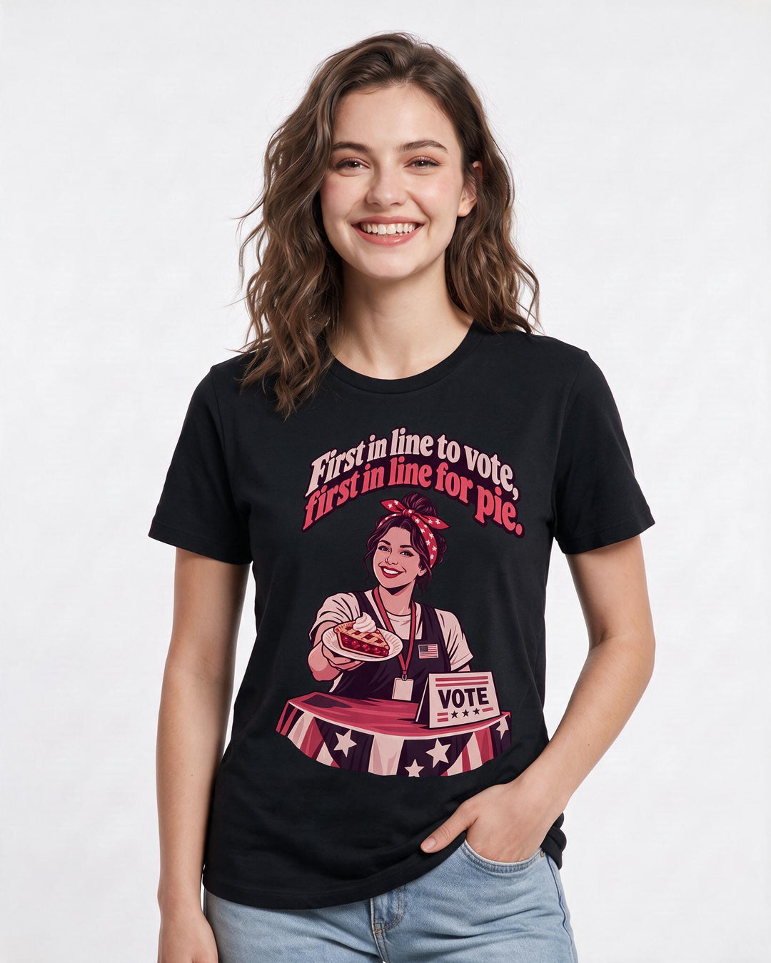 Patriotic Black T-Shirt for Women – Everyday Expression Graphic Tee product image 1