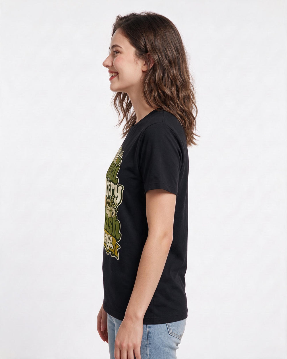 Funny Gaming Women's Black T-Shirt – My social battery took splash damage. product image 2