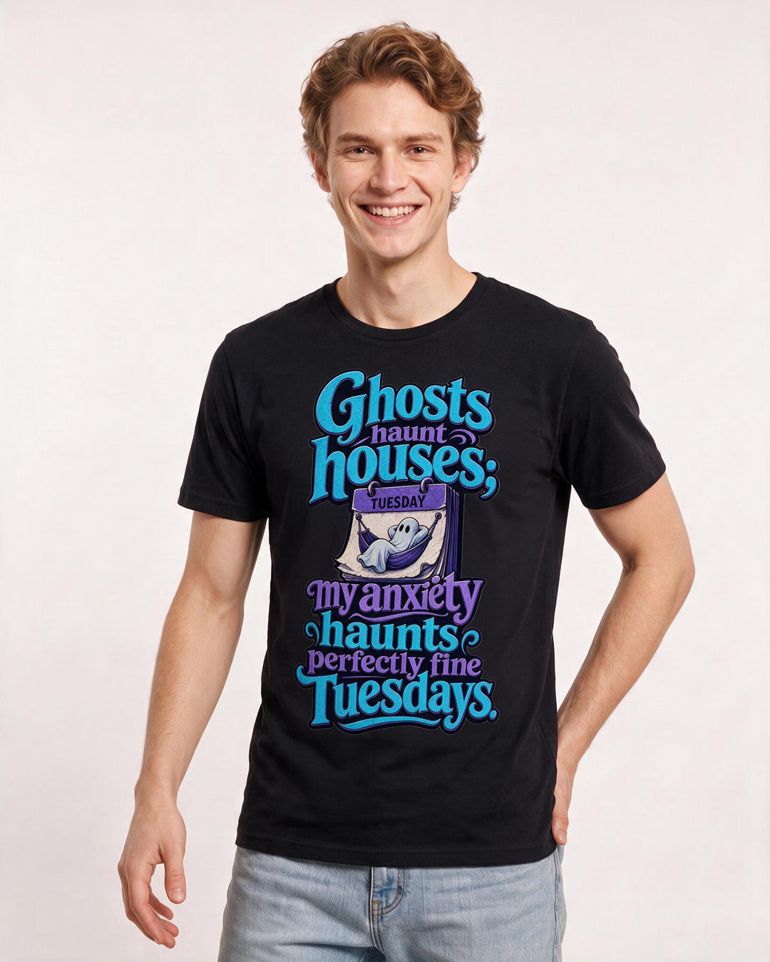Halloween Black T-Shirt for Men – Halloween Theme Graphic Tee product image 1