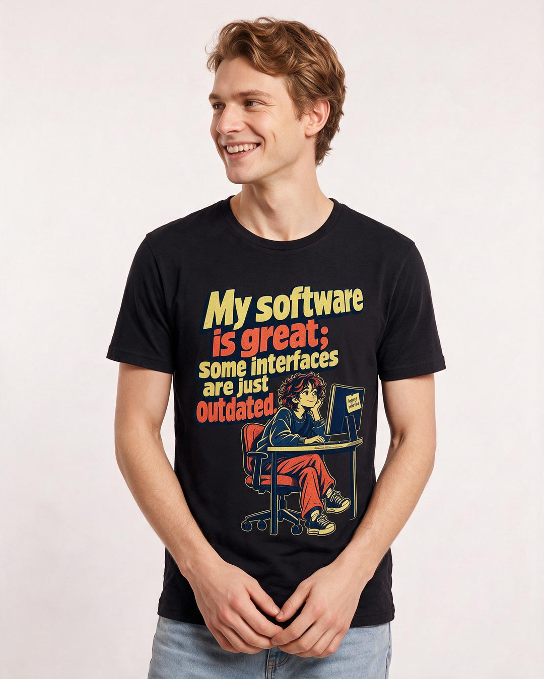 Neurodiversity Black T-Shirt for Men – Everyday Expression Graphic Tee product image 1