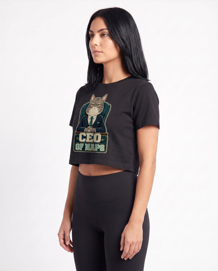 Ceo Of Naps Crop Top mockup 2