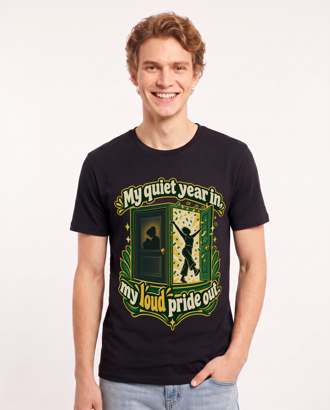 Pride Black T-Shirt for Men – Everyday Expression Graphic Tee product image 3