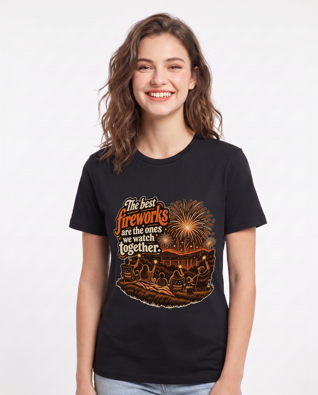 Patriotic Black T-Shirt for Women – Everyday Expression Graphic Tee product image 3