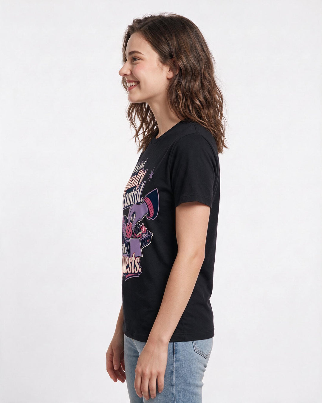 Funny Christmas Women's Black T-Shirt – It's just quality control. For the product image 2