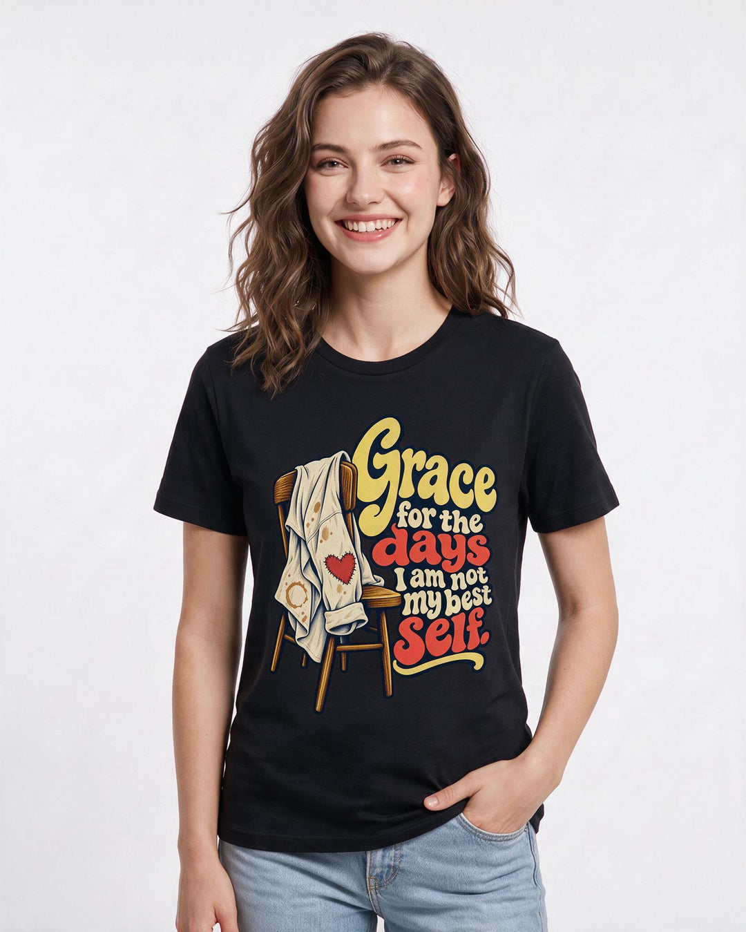 Christian Faith Black T-Shirt for Women – Everyday Expression Graphic Tee product image 1