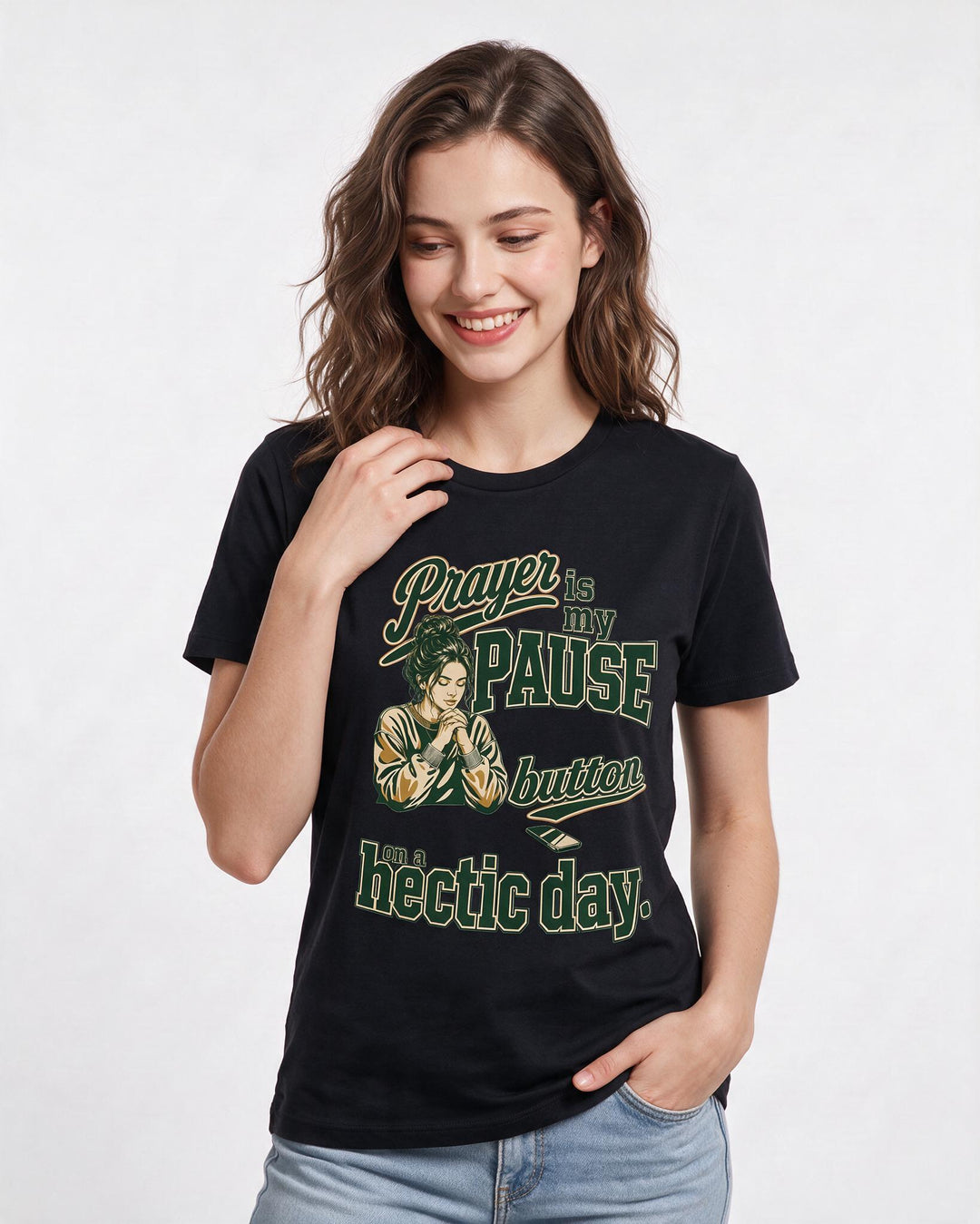 Christian Faith Black T-Shirt for Women – Everyday Expression Graphic Tee product image 1