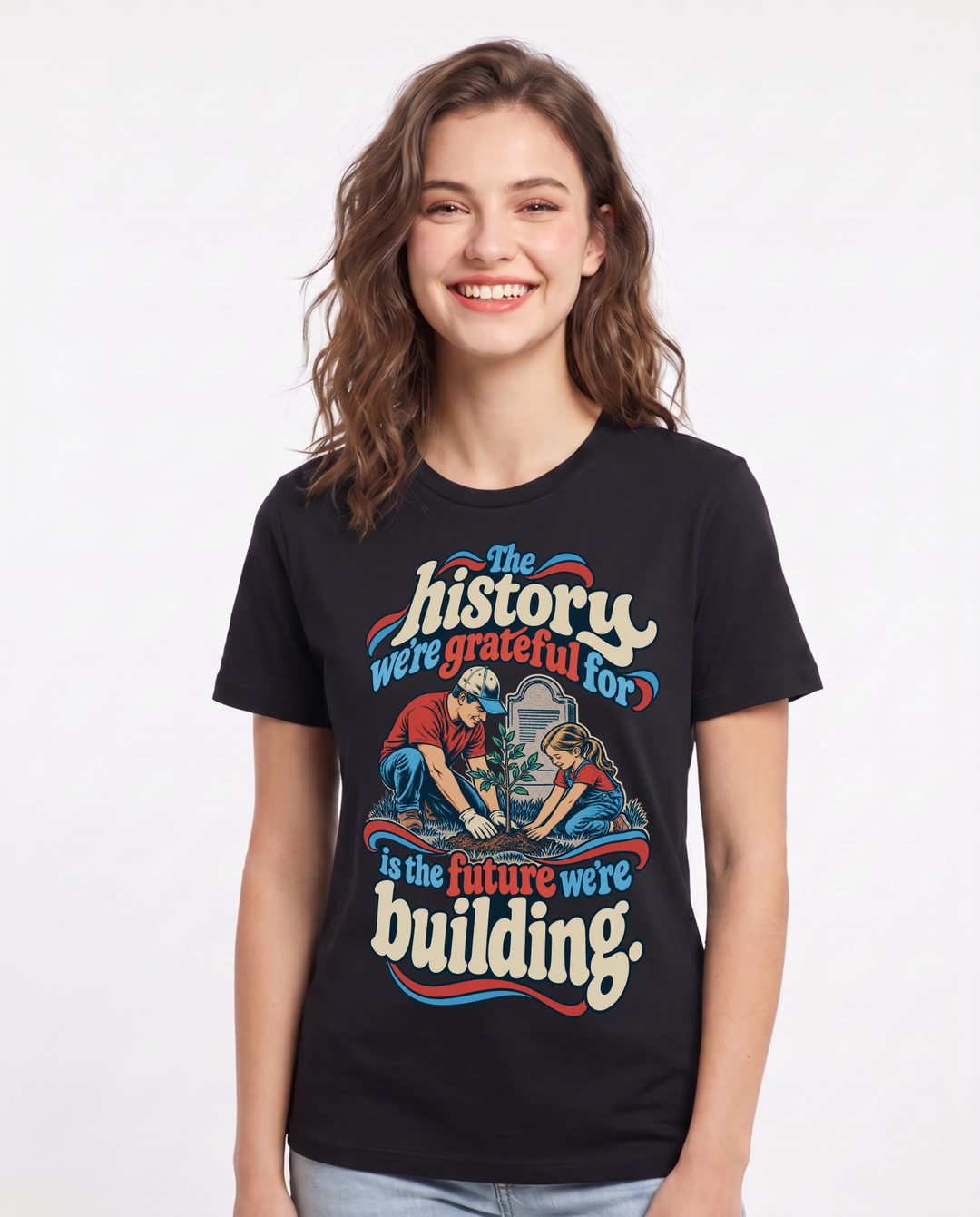 Patriotic Black T-Shirt for Women – Everyday Expression Graphic Tee product image 3