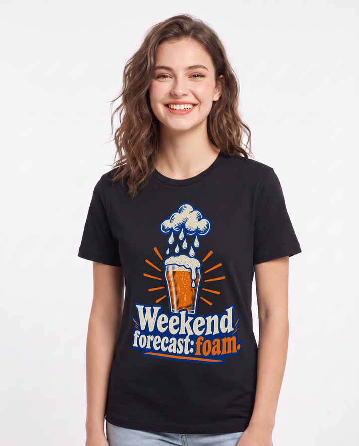 Beer Black T-Shirt for Women – Everyday Expression Graphic Tee product image 3