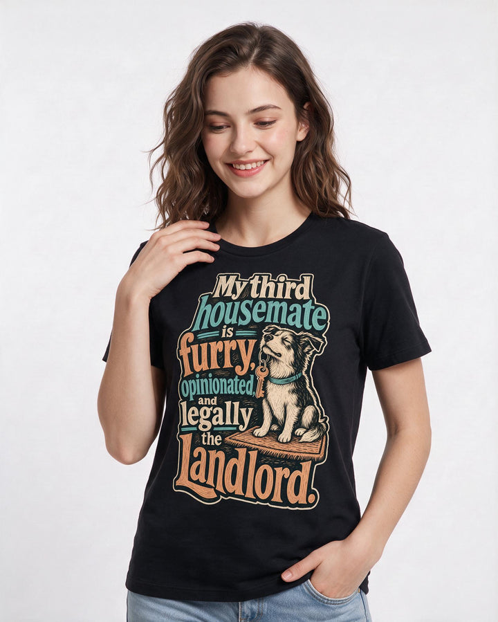 Cat Lover Black T-Shirt for Women – Everyday Expression Graphic Tee product image 3