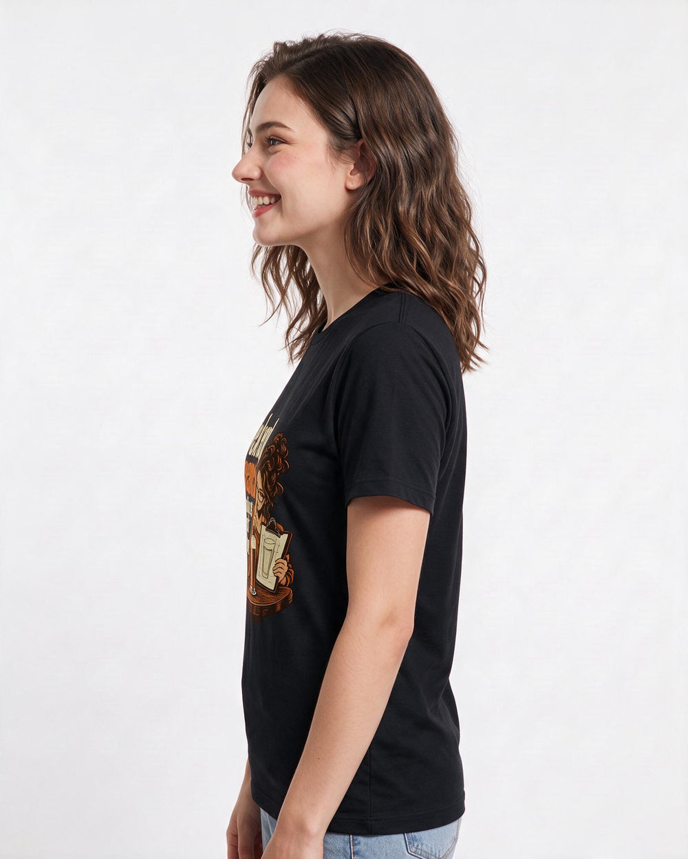 Beer Black T-Shirt for Women – Everyday Expression Graphic Tee product image 2