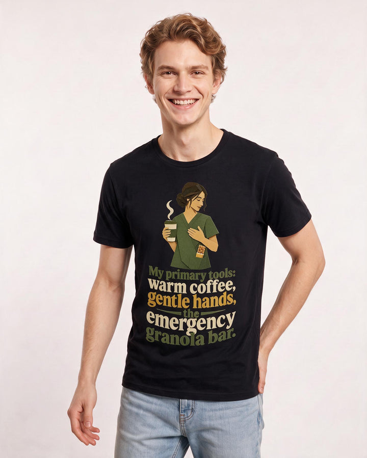 Nurse Black T-Shirt for Men – Nursing Life Graphic Tee product image 1