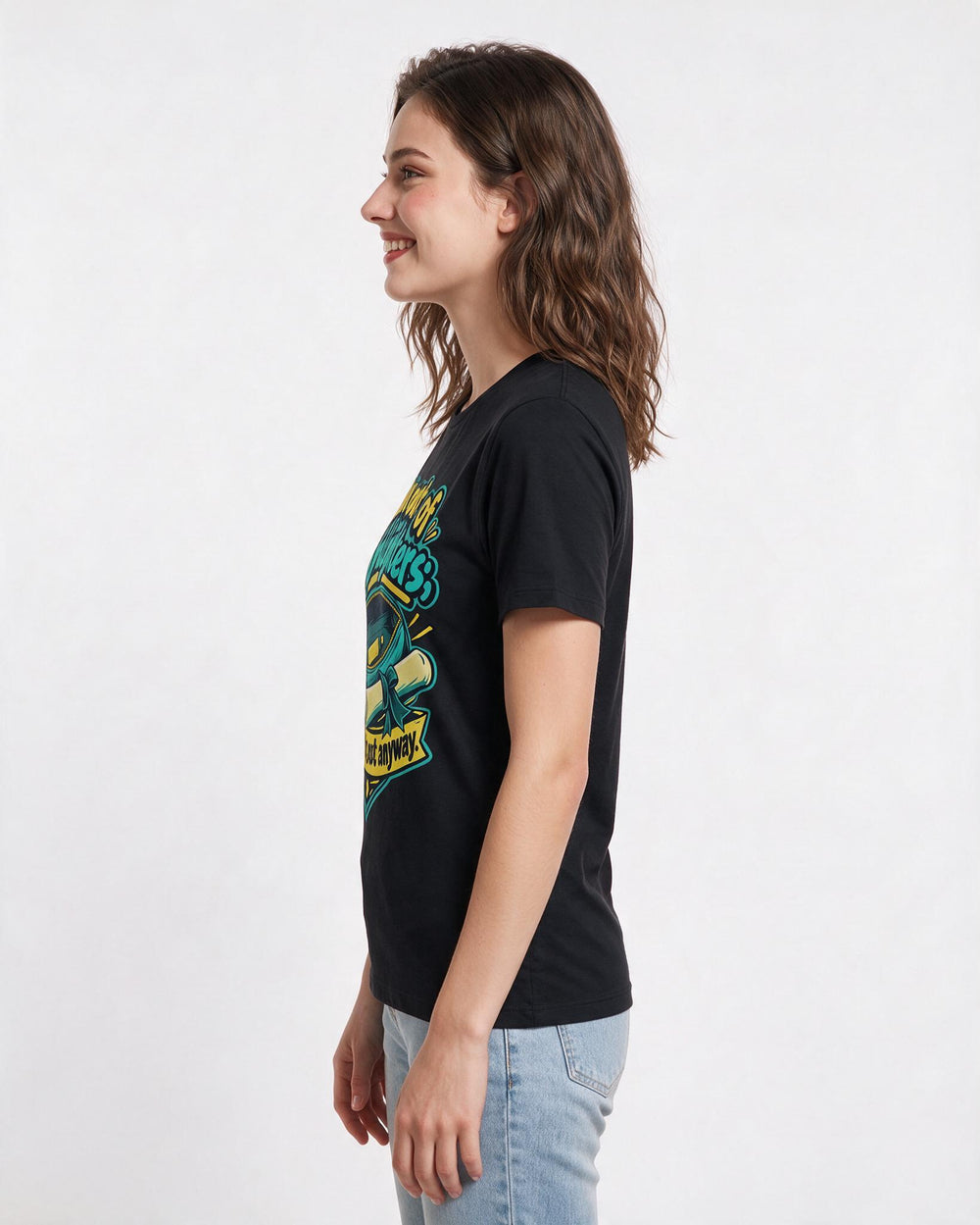 Graduation Black T-Shirt for Women – Everyday Expression Graphic Tee product image 2