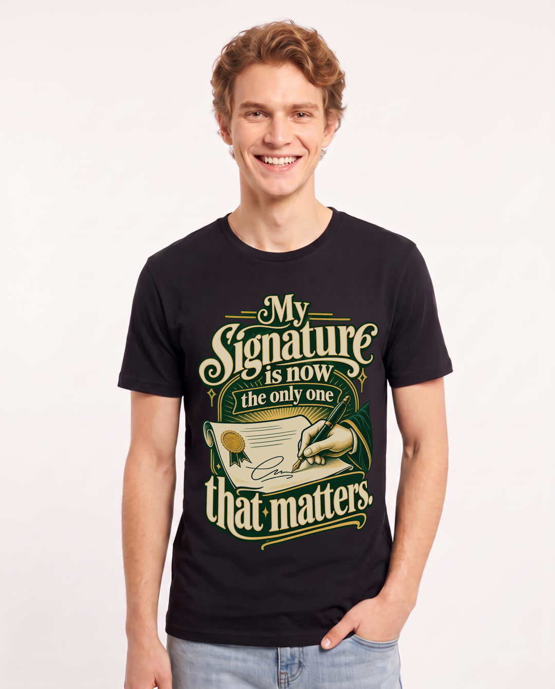 Graduation Black T-Shirt for Men – Everyday Expression Graphic Tee product image 3