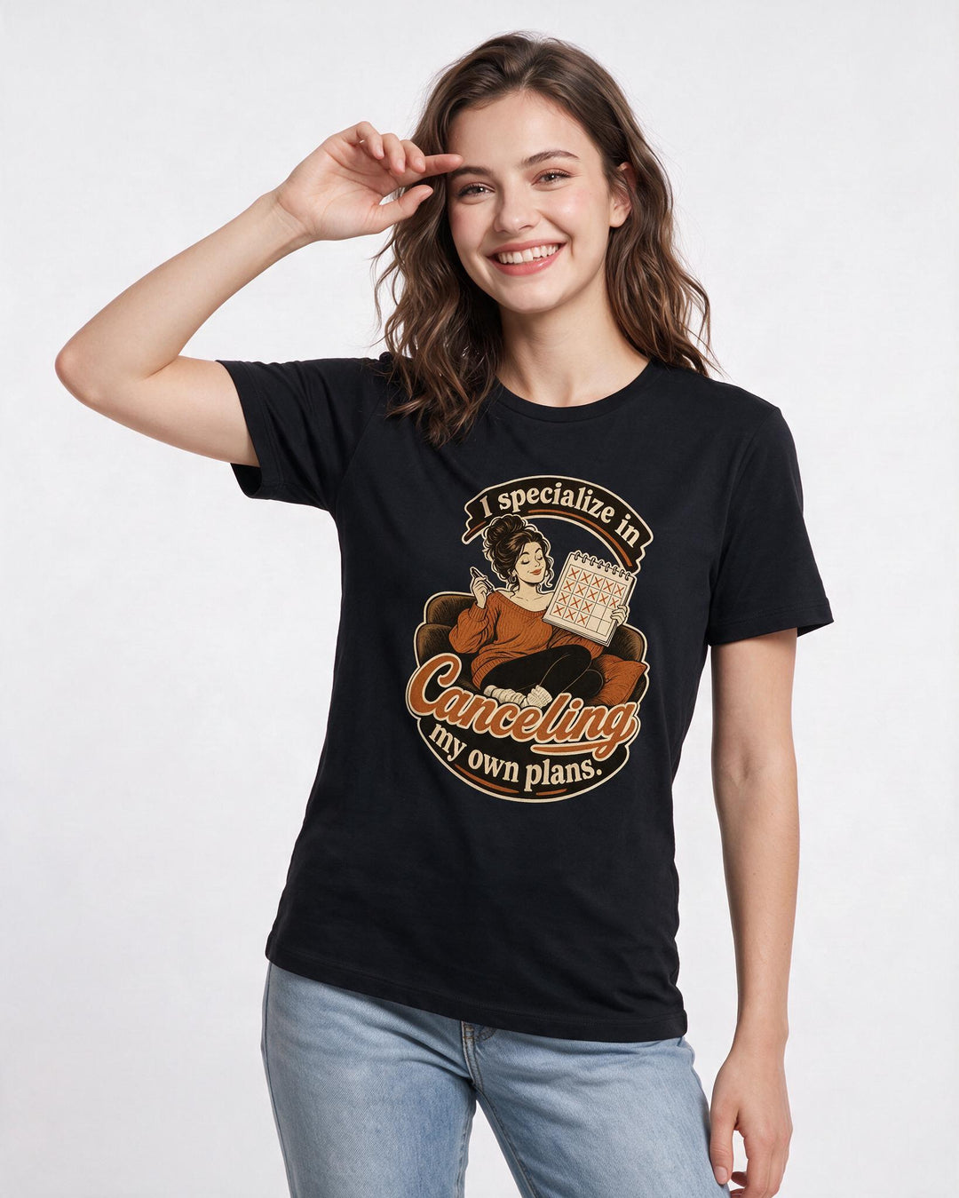 Meme Black T-Shirt for Women – Everyday Expression Graphic Tee product image 1