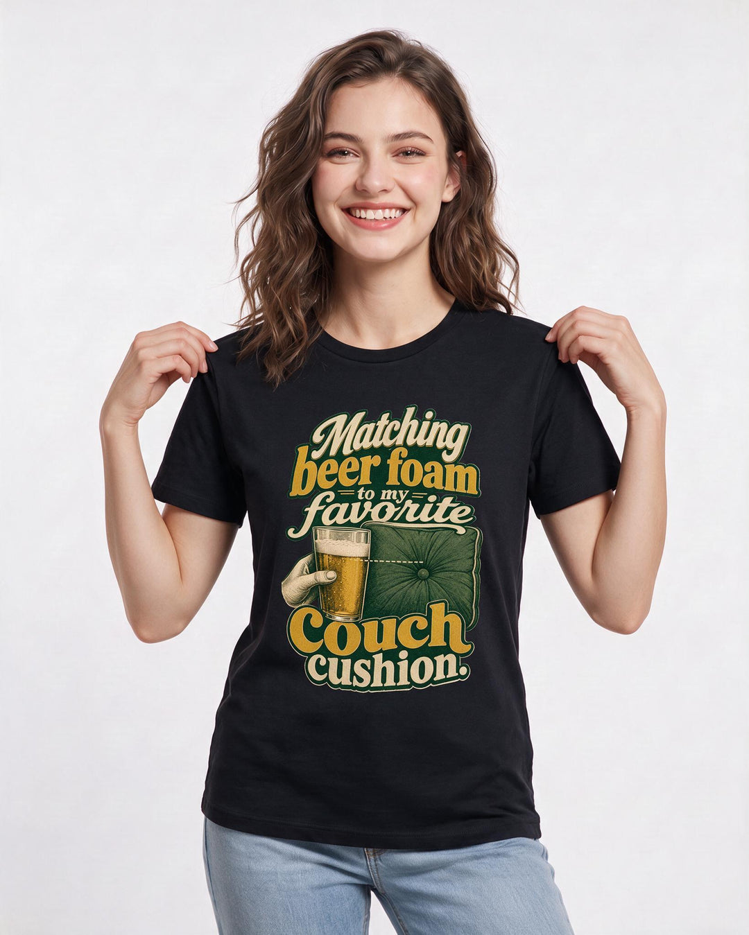 Beer Black T-Shirt for Women – Everyday Expression Graphic Tee product image 3