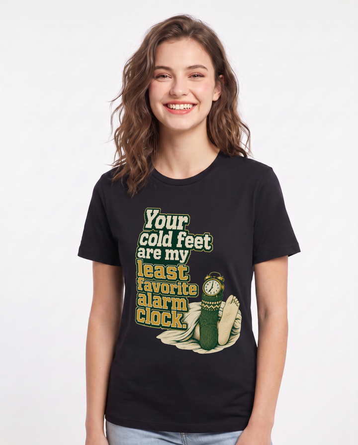 Couples Black T-Shirt for Women – Everyday Expression Graphic Tee product image 3