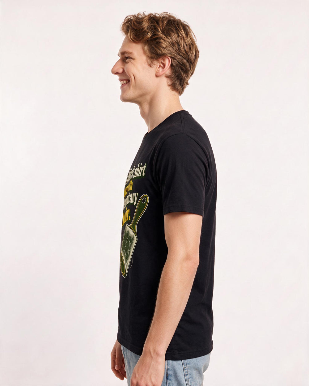 Cat Lover Black T-Shirt for Men – Everyday Expression Graphic Tee product image 2