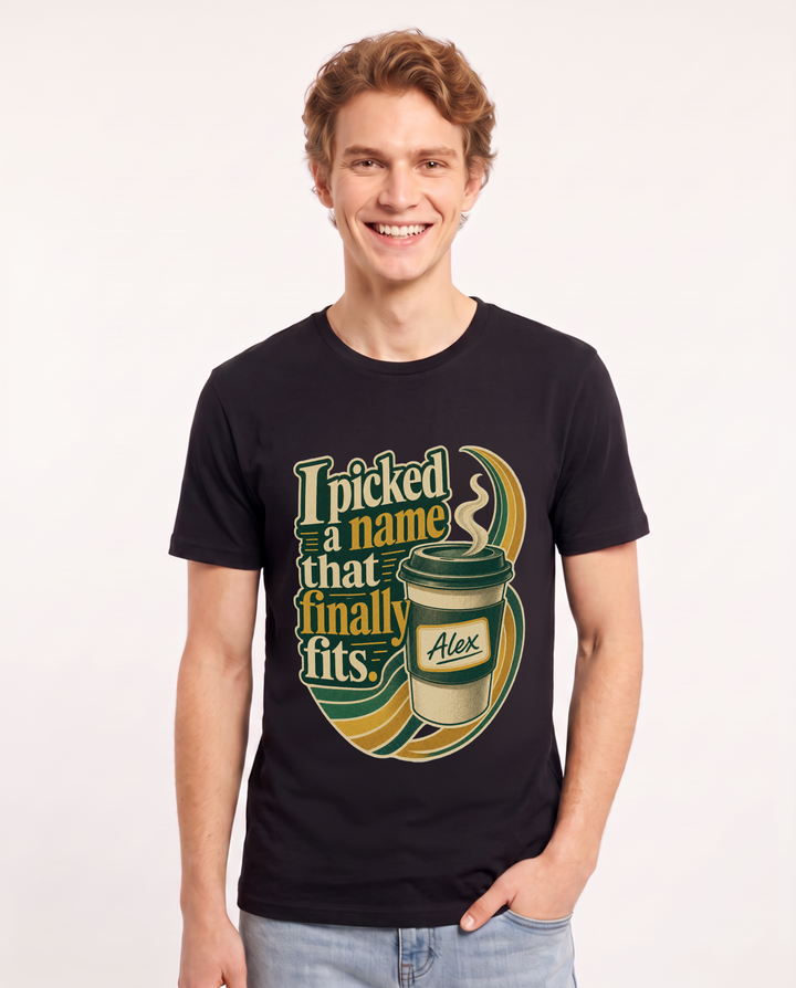 Pride Men's Black T-Shirt – I picked a name that finally fits. product image 1