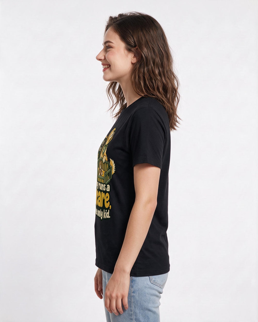 Dog Lover Black T-Shirt for Women – Everyday Expression Graphic Tee product image 2