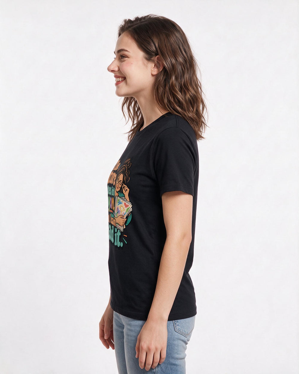 Teacher Black T-Shirt for Women – Everyday Expression Graphic Tee product image 2