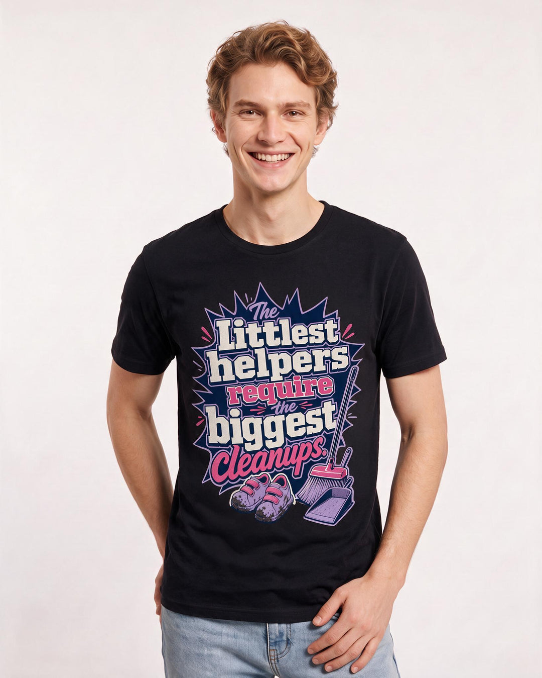 Grandparent Black T-Shirt for Men – Everyday Expression Graphic Tee product image 1