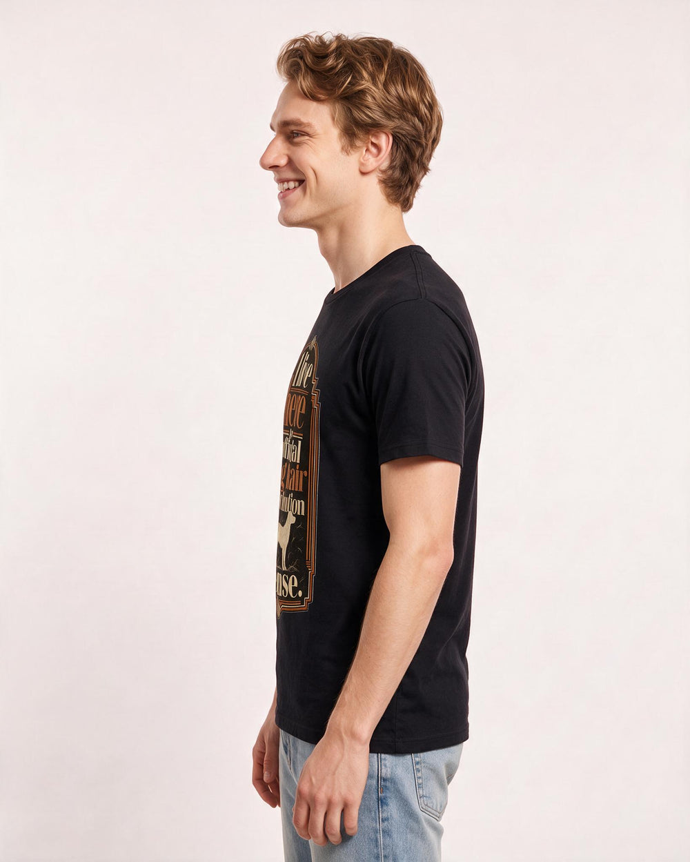 Cat Lover Black T-Shirt for Men – Everyday Expression Graphic Tee product image 2