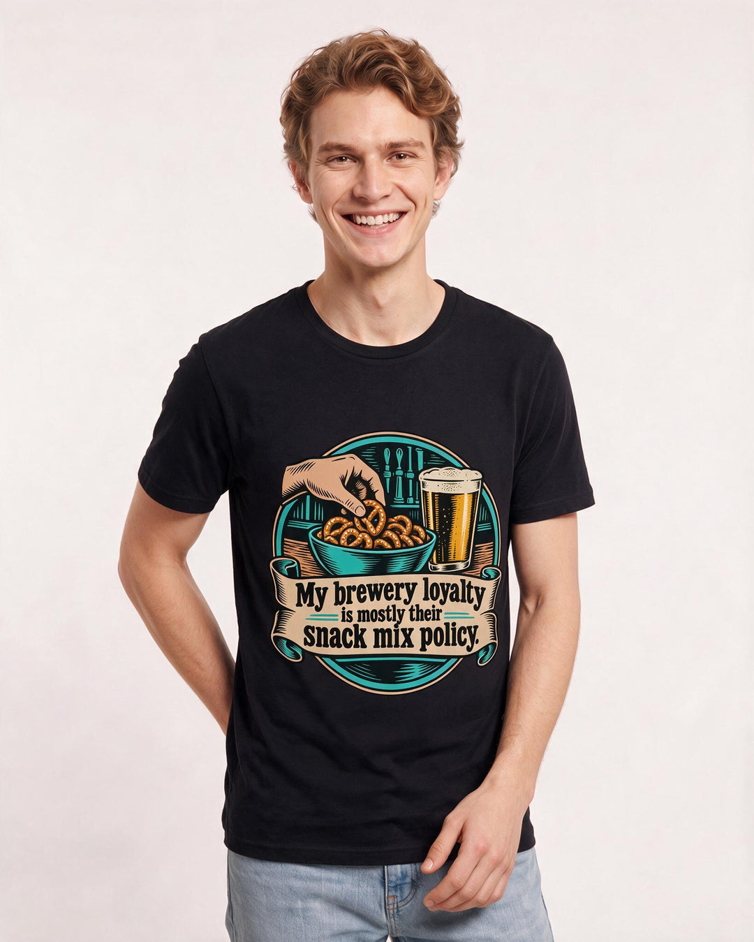 Beer Black T-Shirt for Men – Everyday Expression Graphic Tee product image 1