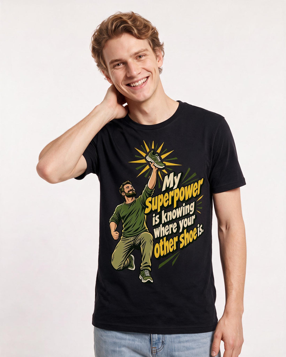 Grandparent Black T-Shirt for Men – Everyday Expression Graphic Tee product image 1