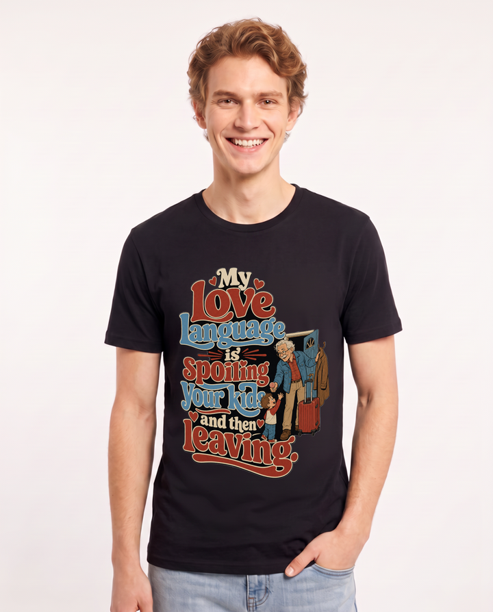 Grandparent Black T-Shirt for Men – Everyday Expression Graphic Tee product image 1