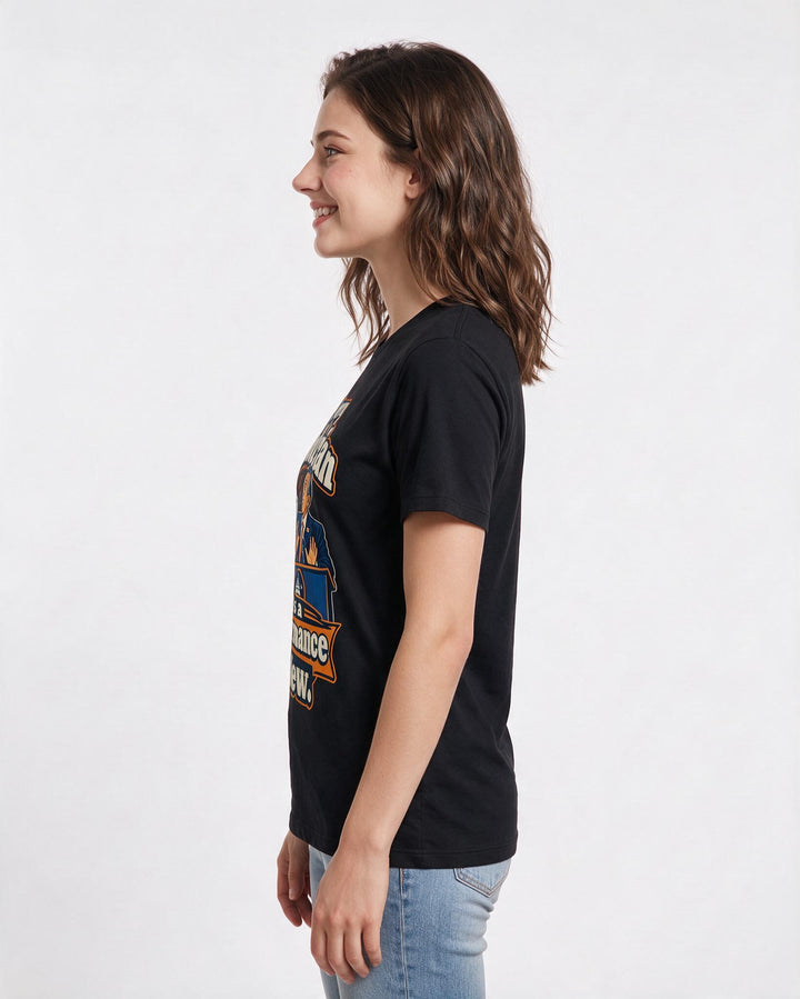 Political Statement Black T-Shirt for Women – Everyday Expression Graphic Tee product image 2