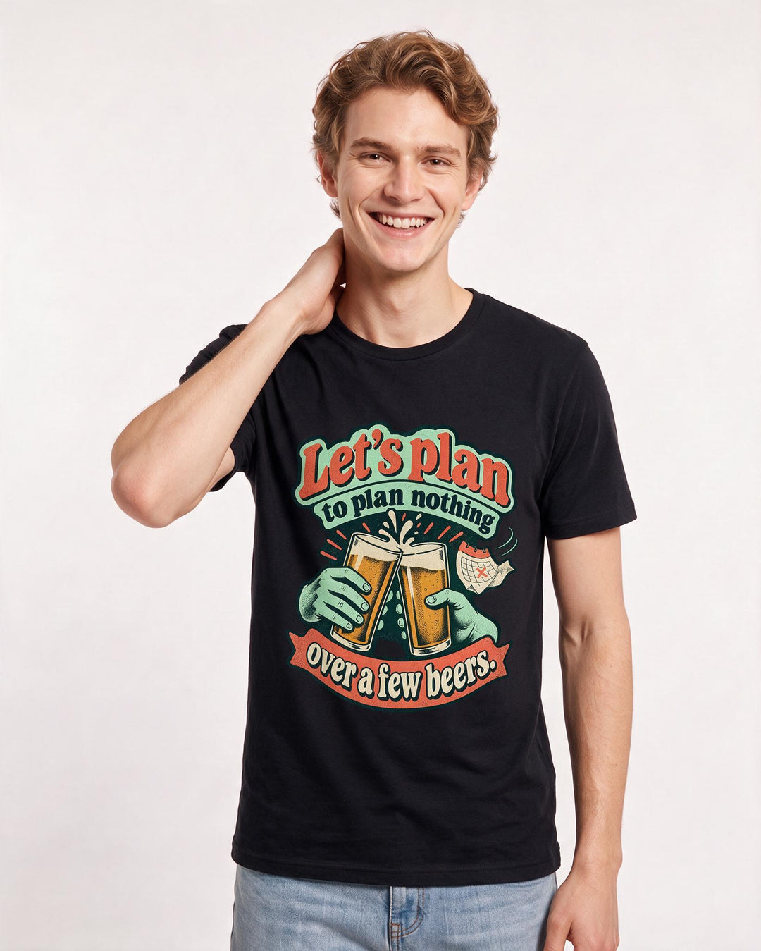 Beer Black T-Shirt for Men – Everyday Expression Graphic Tee product image 1