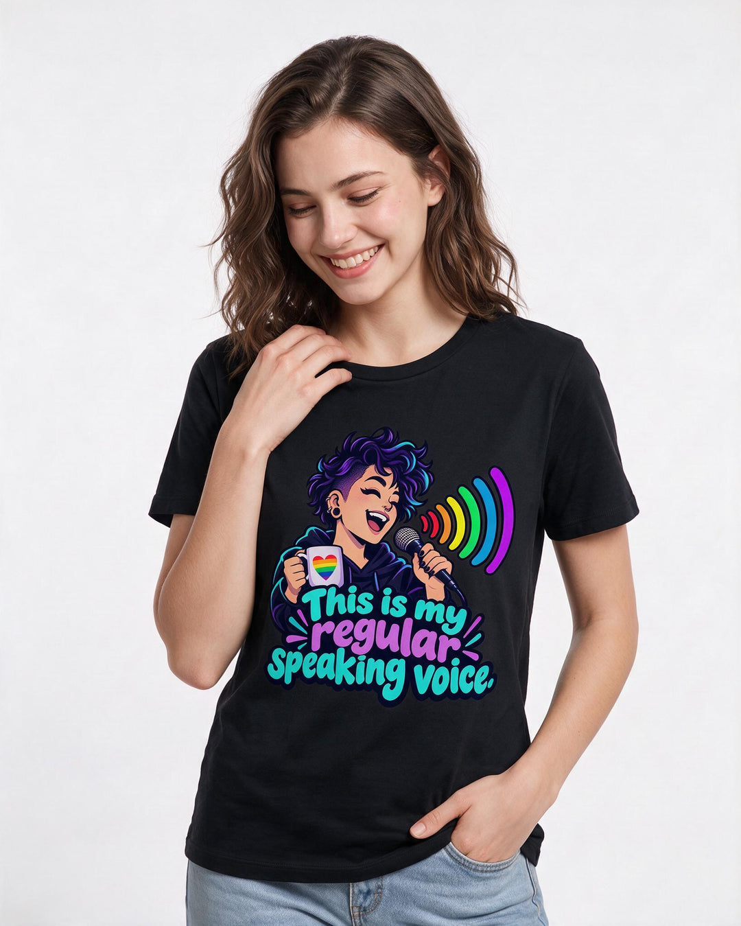 Pride Black T-Shirt for Women – Everyday Expression Graphic Tee product image 1