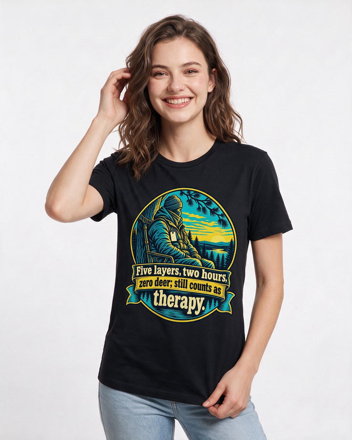 Hunting Black T-Shirt for Women – Everyday Expression Graphic Tee product image 1