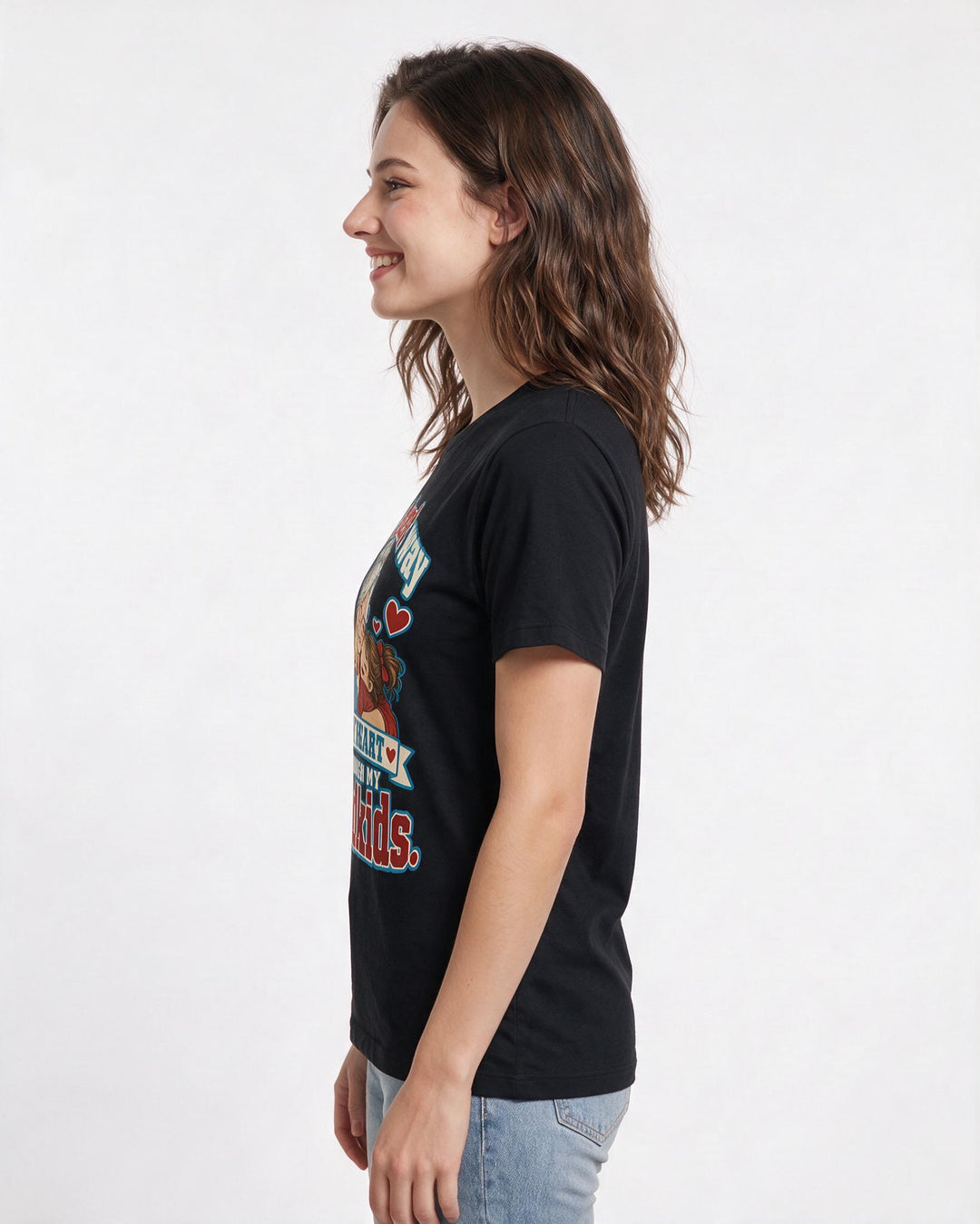 Grandparent Black T-Shirt for Women – Everyday Expression Graphic Tee product image 2