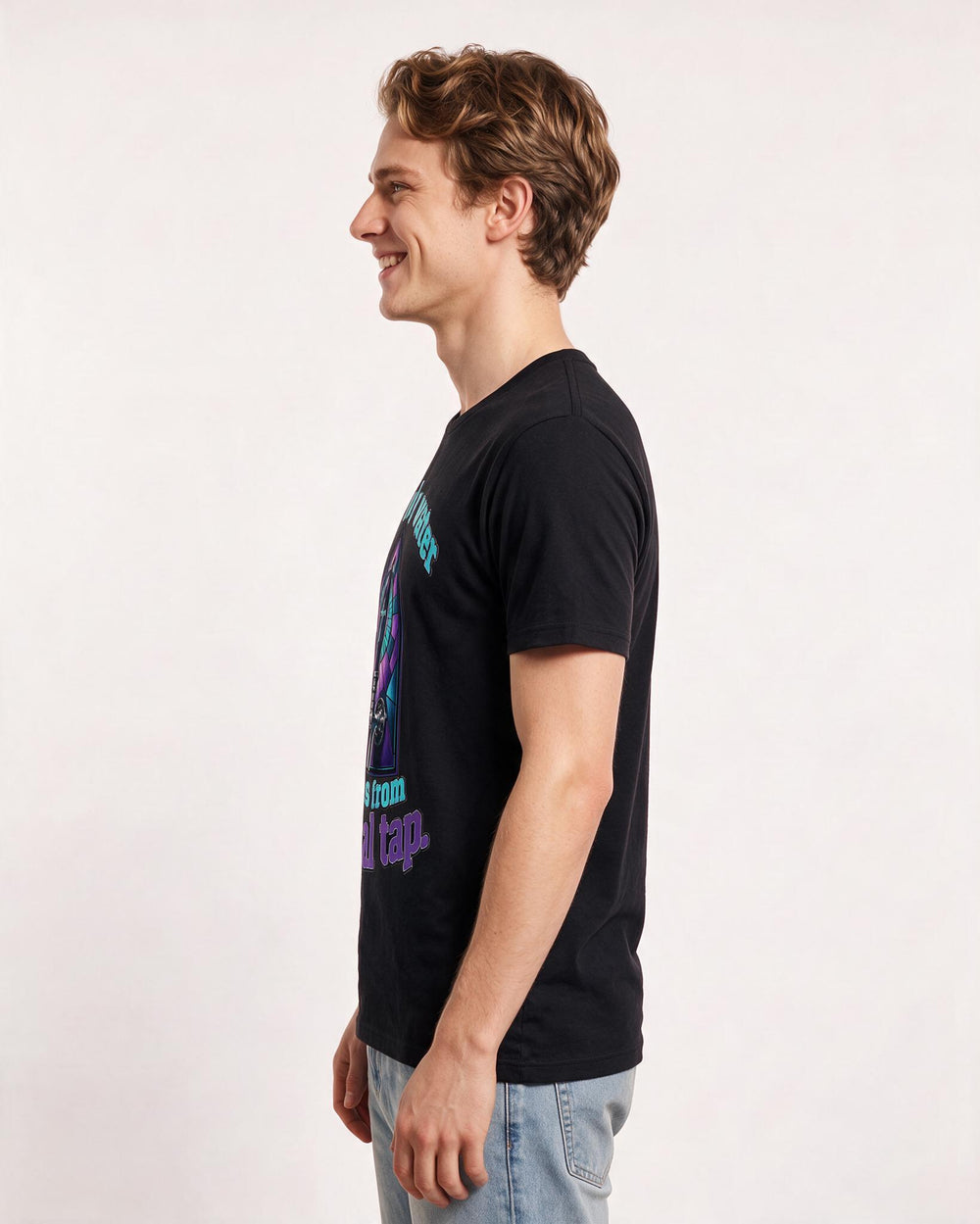 Beer Men's Black T-Shirt – My holy water comes from a local tap. product image 2