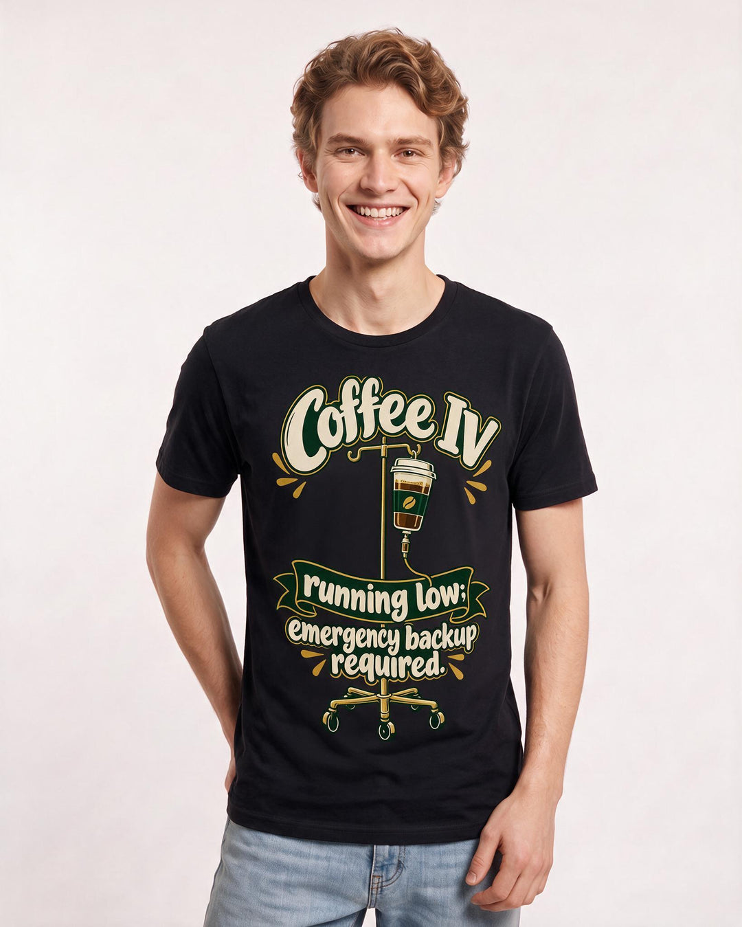 Nurse Black T-Shirt for Men – Nursing Life Graphic Tee product image 1