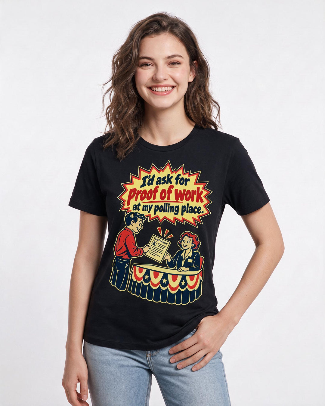 Political Statement Black T-Shirt for Women – Everyday Expression Graphic Tee product image 1