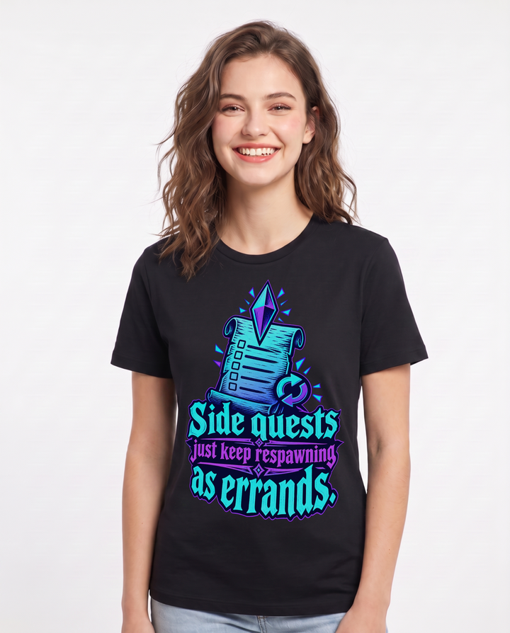 Gaming Black T-Shirt for Women – Game Night Graphic Tee product image 3
