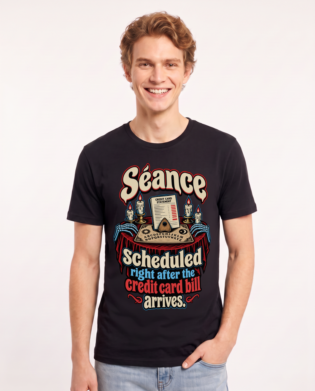 Halloween Black T-Shirt for Men – Halloween Theme Graphic Tee product image 3