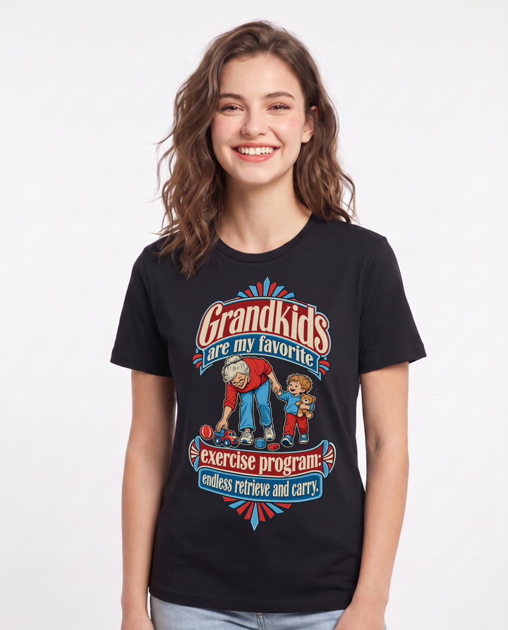 Grandparent Black T-Shirt for Women – Everyday Expression Graphic Tee product image 3