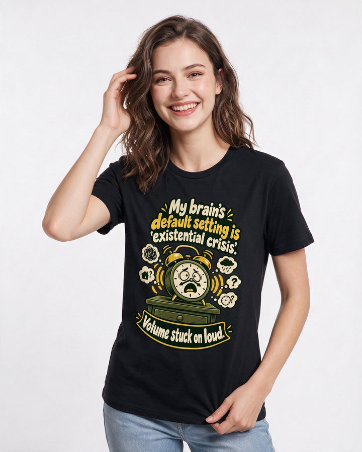 Meme Black T-Shirt for Women – Everyday Expression Graphic Tee product image 1